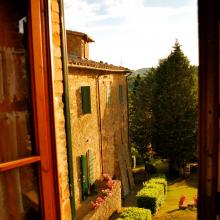 La vista dall'edificio